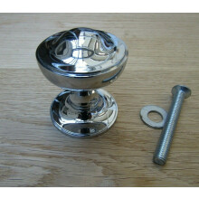 Victorian Centre Door Knob Polished Chrome