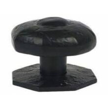 Octagonal Centre Door Knob Black Antique