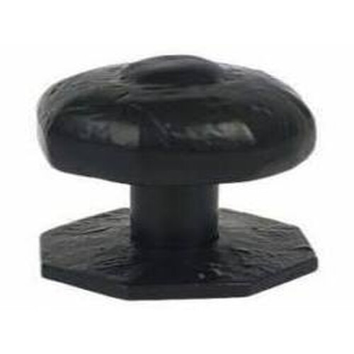 Octagonal Centre Door Knob Black Antique