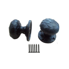 Mortice Door knob Black Antique Textured Mushroom