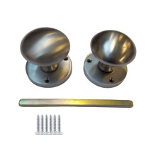 Mortice Door knob Satin Chrome Round Mushroom