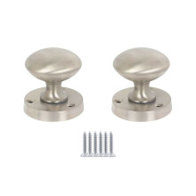Mortice Door knob Satin Nickel Round Mushroom