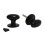 Mortice Door knob Black Antique Oval 1