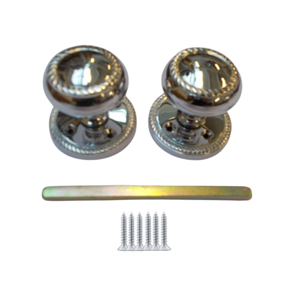Mortice Door Knob Polished Chrome Georgian By Ironmongery World 5057067891527
