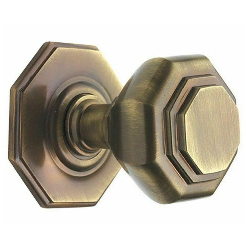 Carlton Flat Octagonal Centre Door Knob Pull Handle On Rose Center Knob By Ironmongery World 5057067894924