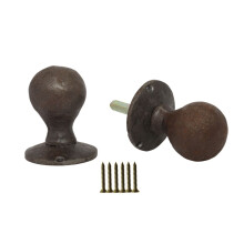 Mortice Door knob Antique Iron Ball