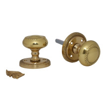 Mortice Door knob Polished Brass Georgian