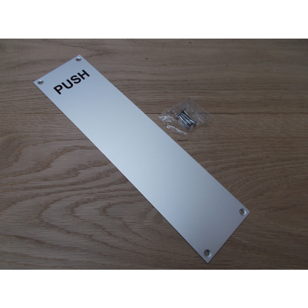 Satin Anodised Aluminium Push Finger Plate By Ironmongery World 5057067993795