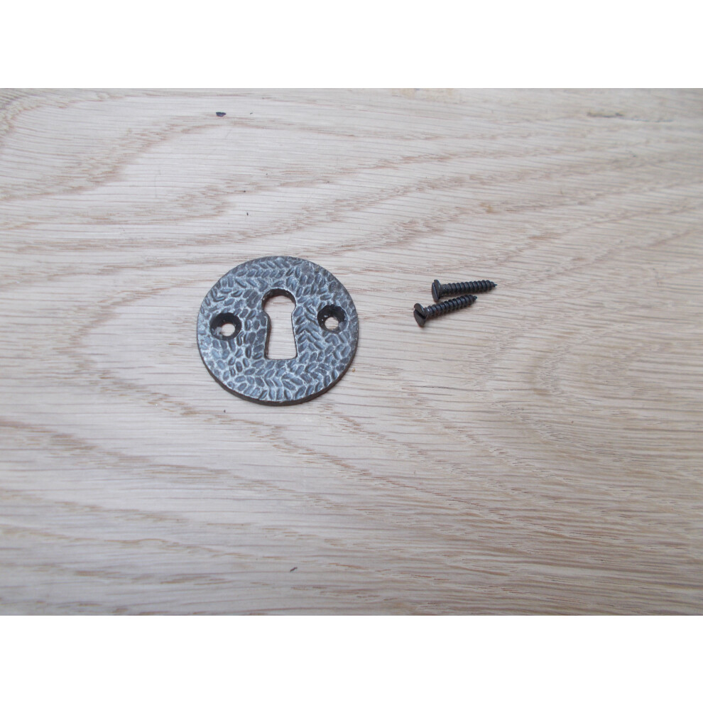 Round Open Escutcheon Antique Iron By Ironmongery World 5057067992293