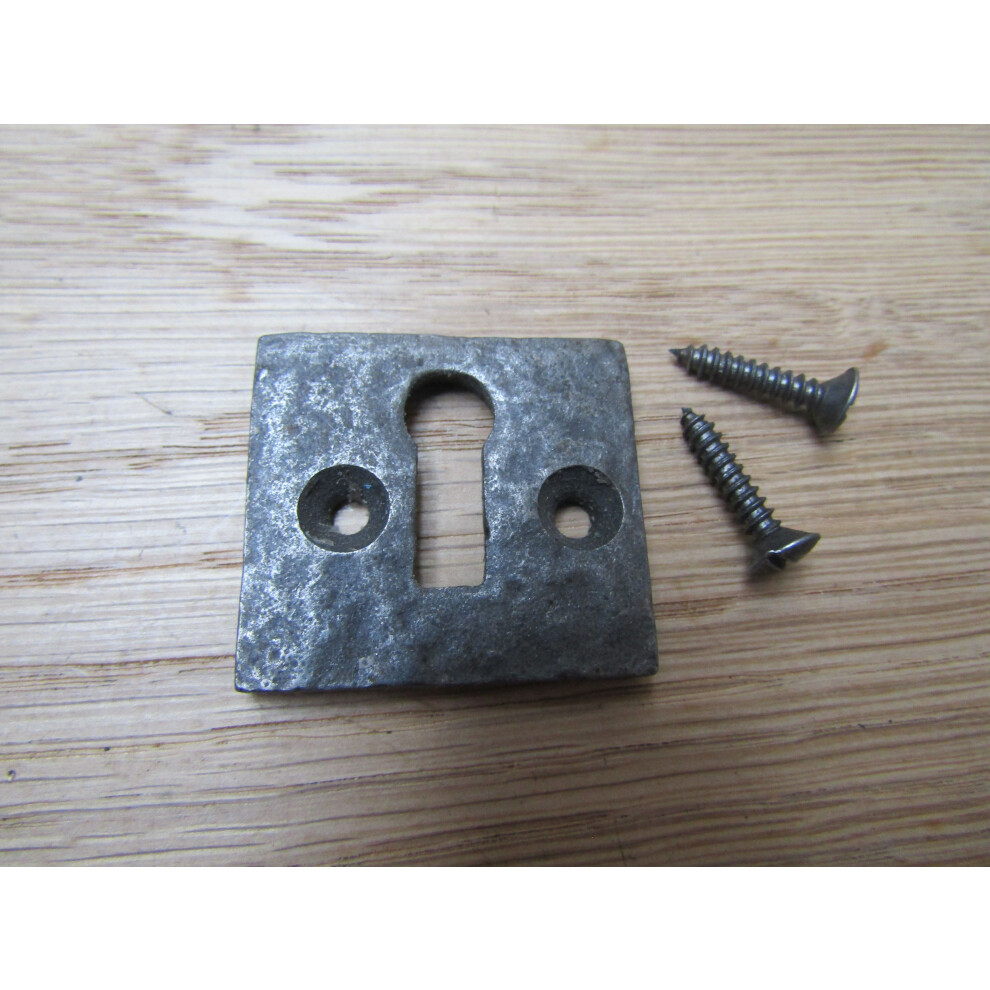 Small Square Escutcheon Antique Iron By Ironmongery World 5057067992330