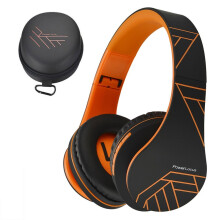 PowerLocus Bluetooth Over-Ear Headphones, Wireless Stereo Foldable Headphones Wireless and Wired Headsets with Built-in Mic, Micro SD/TF, FM for