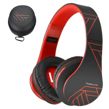 PowerLocus Bluetooth Over-Ear Headphones, Wireless Stereo Foldable Headphones Wireless and Wired Headsets with Built-in Mic, Micro SD/TF, FM for