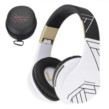 PowerLocus Bluetooth Over-Ear Headphones, Wireless Stereo Foldable Headphones Wireless and Wired Headsets with Built-in Mic, Micro SD/TF, FM for