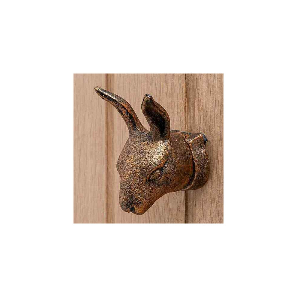 Cast Iron Metallic Hare Rabbit Door Knocker Antique Copper By Ironmongery World 5055979722014