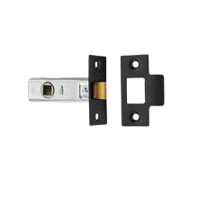 3" Tubular Mortice Latch Black