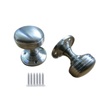 Plain Rimmed Mortice Door Knobs Satin Chrome