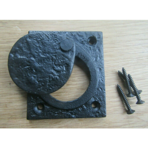 Square Cylinder Lock Cover Black Antique