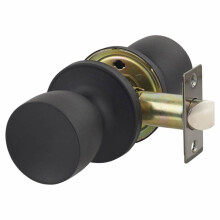 Flattop Mortice Door Knob Set Matt Black