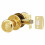 Round Top Mortice Door Knob Set Polished Brass 1