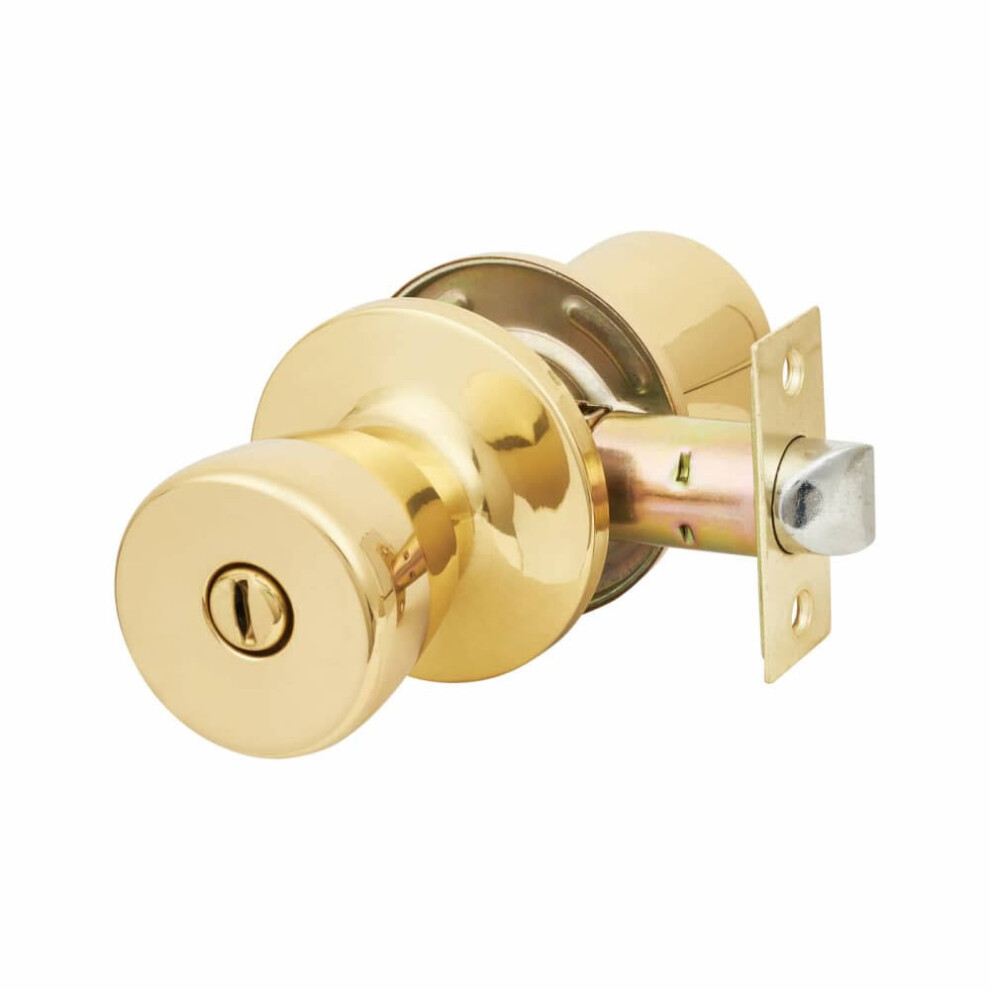 Flattop Mortice Bathroom Door Knob Set Polished Brass By Ironmongery World 5056758800763