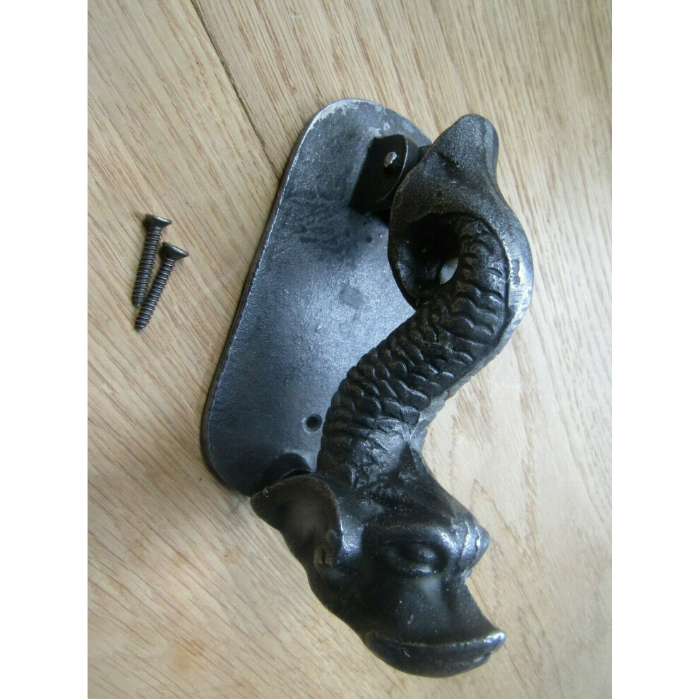 Fish Door Knocker Antique Iron By Ironmongery World 5057067927097