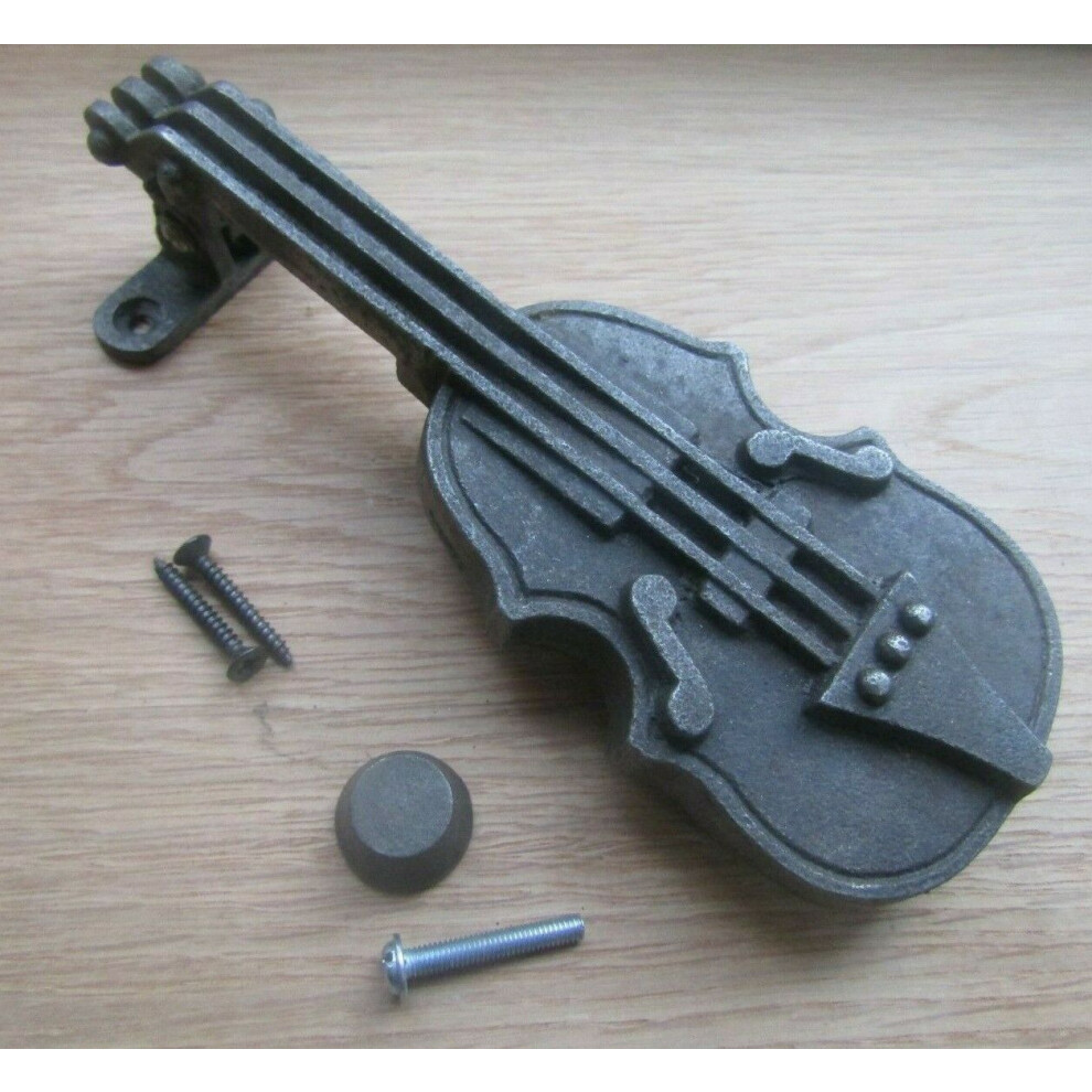 Violin Door Knocker Antique Iron By Ironmongery World 5057067909482