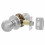 Round Mortice Door Knob set Satin Chrome 1