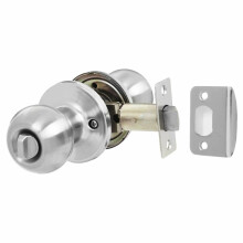 Round Mortice Bathroom Door Knob Set Satin Stainless Steel