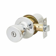 Flattop Mortice Bathroom Door Knob Set Polished Chrome