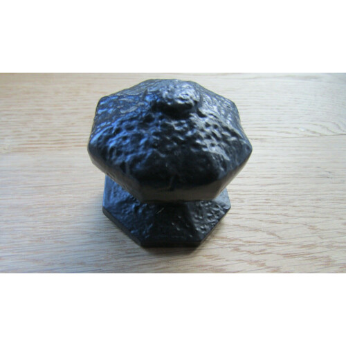 Octagonal Centre Door Knob Rustic Black Antique
