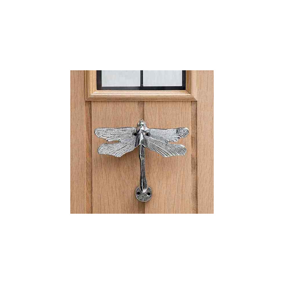 Cast Iron Metallic Dragon Fly Door Knocker Chrome By Ironmongery World 5055979721987