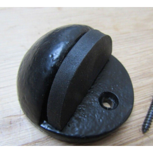 Door Stopper Half Moon Black Antique
