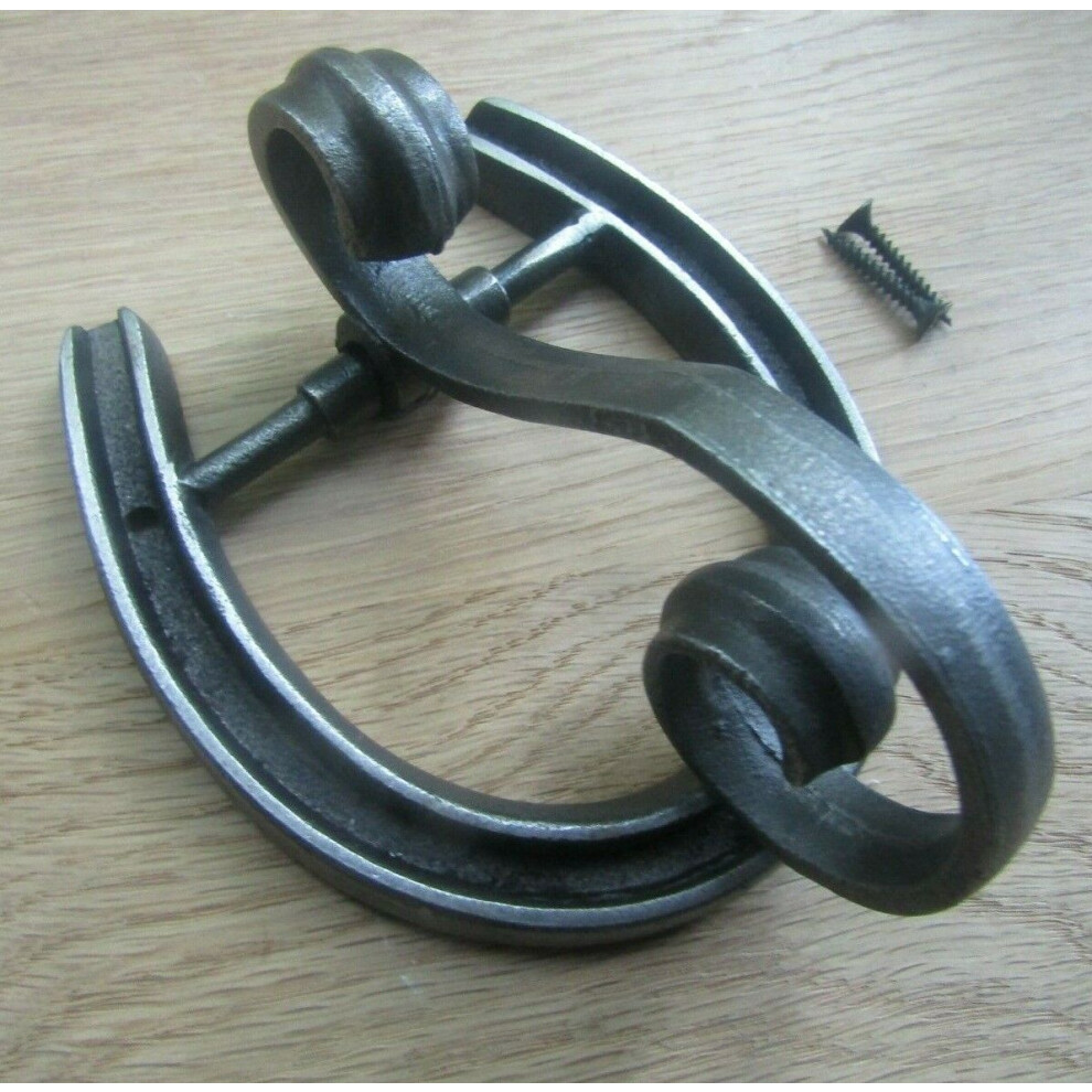 Cast Iron Scroll Horseshoe Door Knocker By Ironmongery World 5055979704430