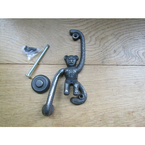 Cast Iron Swinging Monkey Door Knocker Antique Iron