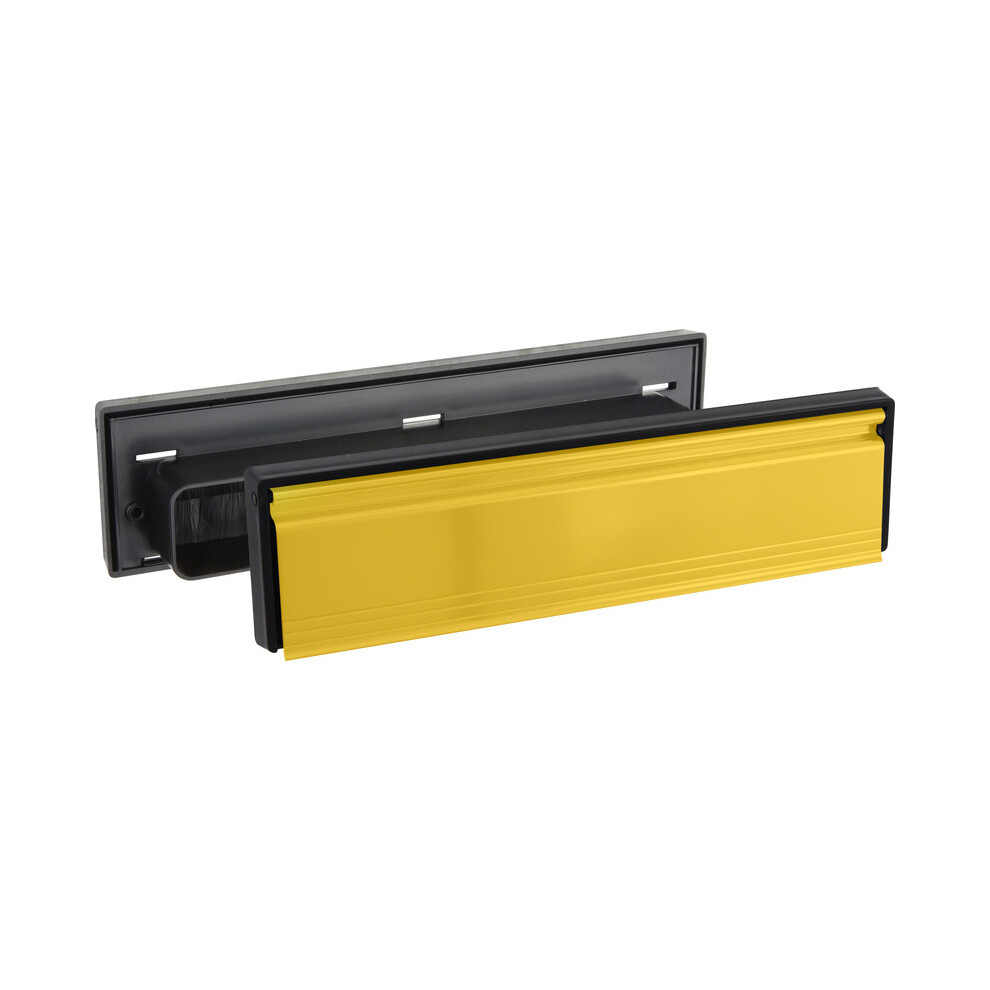Telescopic Sleeved Letter Plate Gold By Ironmongery World 5057067993047