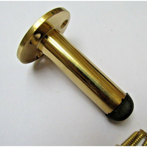 Door Stopper 2.5" Pipe Polished Brass
