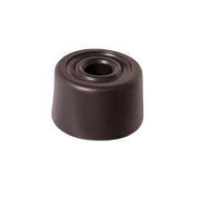 PVC Floor Mounted Door Stop Stopper x 10 Round Rubber Style Black