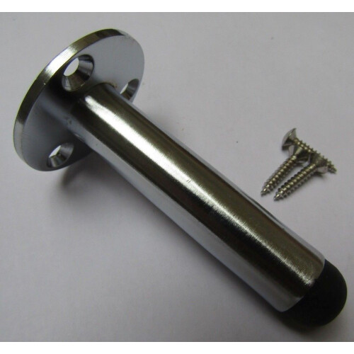 Door Stopper 3" Pipe Satin Chrome