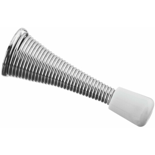 Spring Door stopper Silver by Ironmongery World