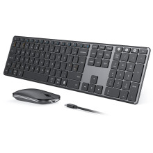 seenda Rechargeable Wireless Bluetooth Keyboard Mouse, SKM64-3 Multi-Device Ultra Slim Wireless Keyboard and Mouse Set for Windows, Mac OS, Lapto