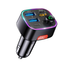 Syncwire Bluetooth 5.4 FM Transmitter Car Adapter 48W (PD 36W & 12W) [Light Switch] [HiFi Bass Sound] [Fast Charging] Wireless Radio Music Adapte