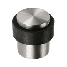 Door Stopper Cylinder Satin Steel