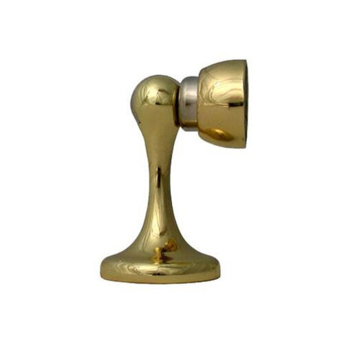 Magnetic Door Stopper Polished Brass by