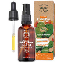 BIONOBLE Organic Prickly Pear Seed Oil, Cold-Pressed, 100% Pure, Hexane-Free - Moroccan Prickly Pear Oil for Face - Anti-Ageing, Reduces Wrinkles