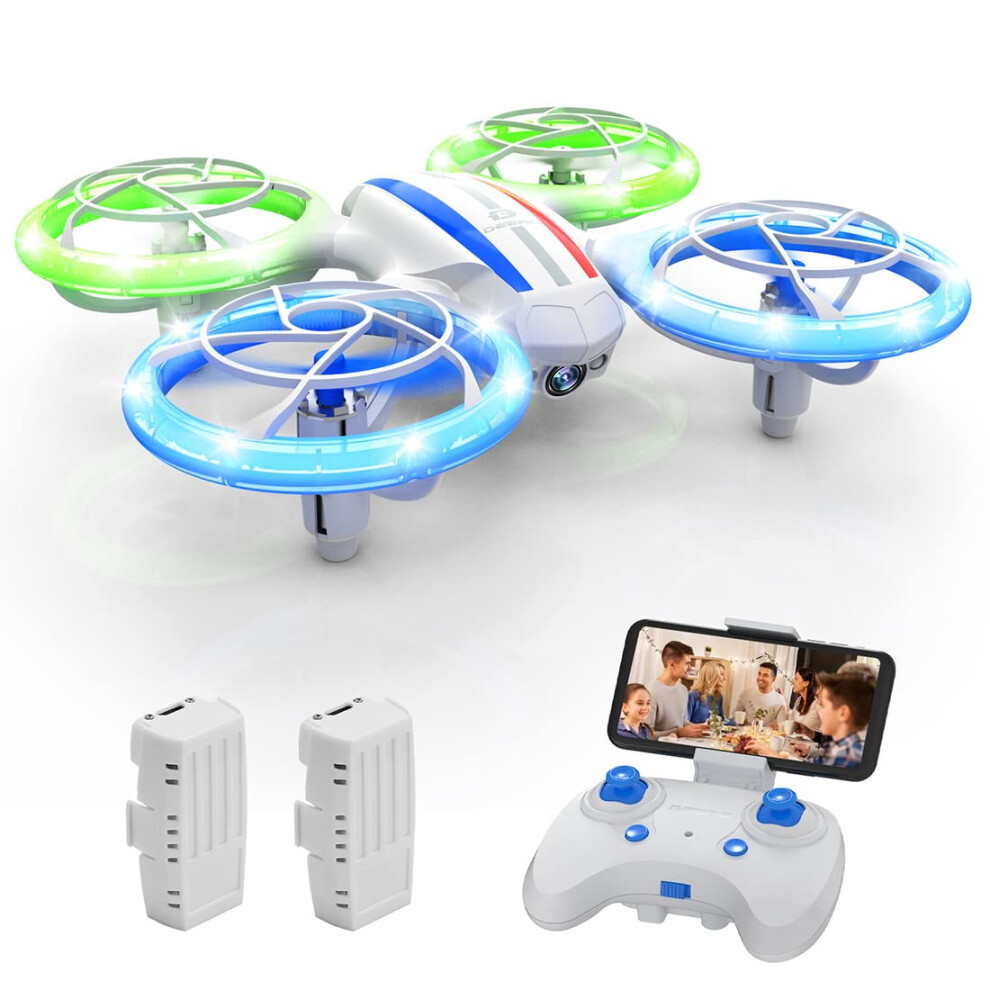 Deerc Mini Drone With 720P Hd Fpv Camera For Kids, D23 Rc Quadcopter With Bright Led Lights, Altitude Hold, Headless Mode, 3D Flips, Voice/Gestur 8675857760999