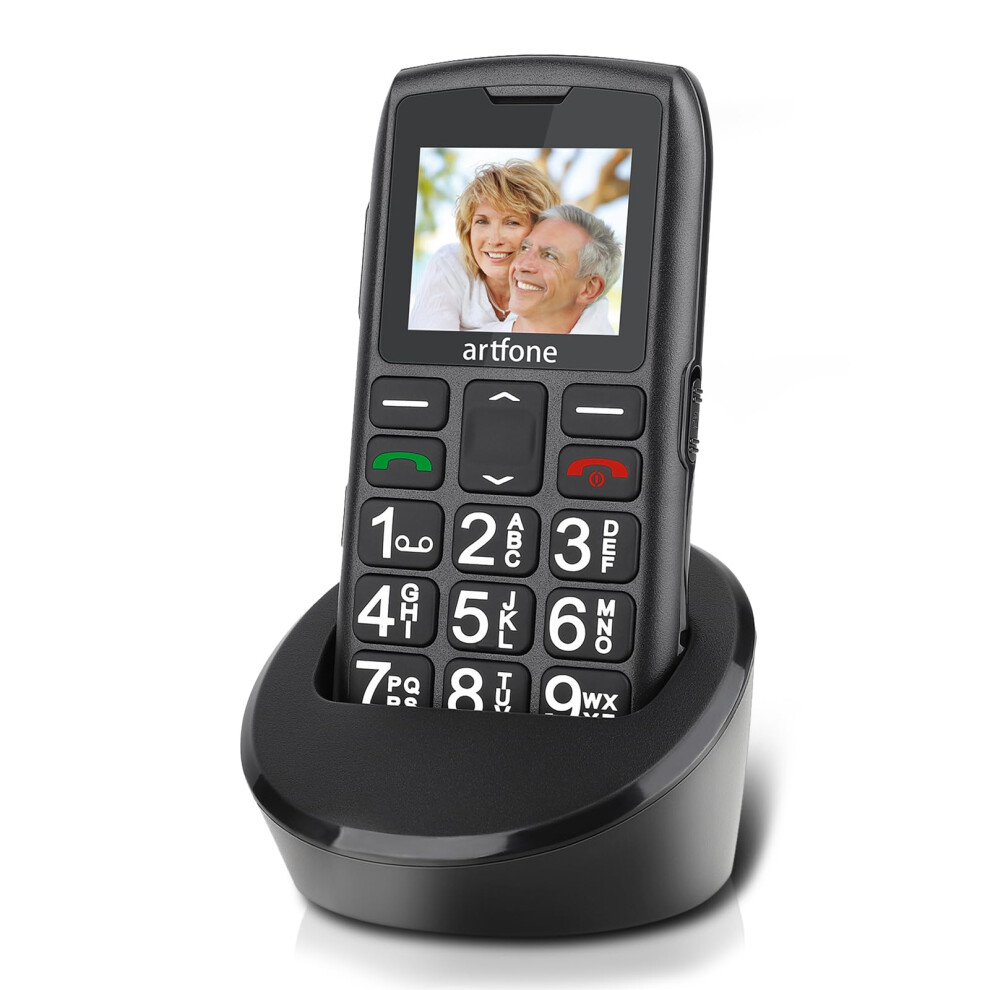 Artfone C1+ Big Button Mobile Phone For Elderly?Sim Free Senior Mobile Phones With Charging Dock?Sos Button 8670679403826