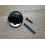 Door Stop Half Round Floor Mounted Polished Black Nickel 1