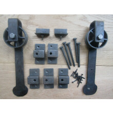 Wrought Iron Rustic Sliding Barn Door Kit No Track