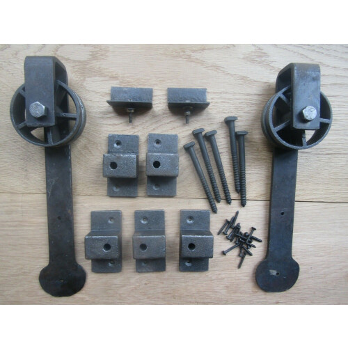Wrought Iron Rustic Sliding Barn Door Kit No Track