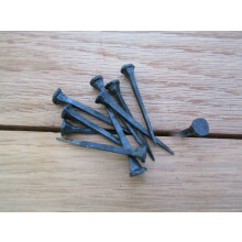Pack Of 10 Square Head Deco Nails Black Wax 35mm